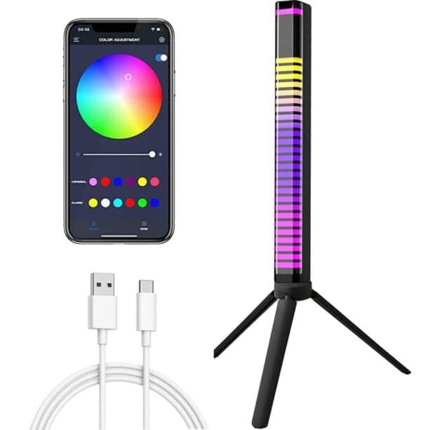 3D RGB APP Control Rechargeable Rhythm Light With Voice-Activated Pickup (D10) | Buy Online at Best Price in BD, 3D RGB APP