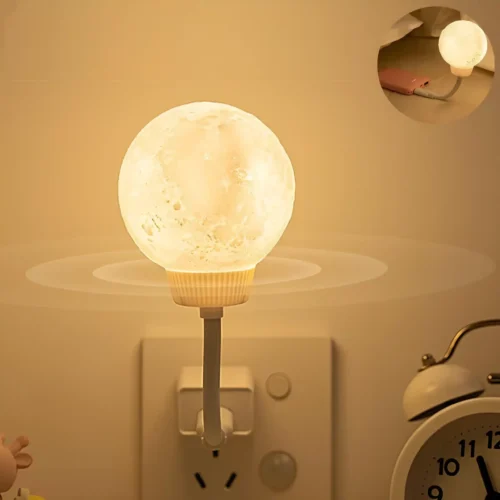 Moon Light Voice Controlled LED Lamp LED Lamp 3D